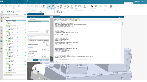 Programm mit Postprozessor erzeugen
