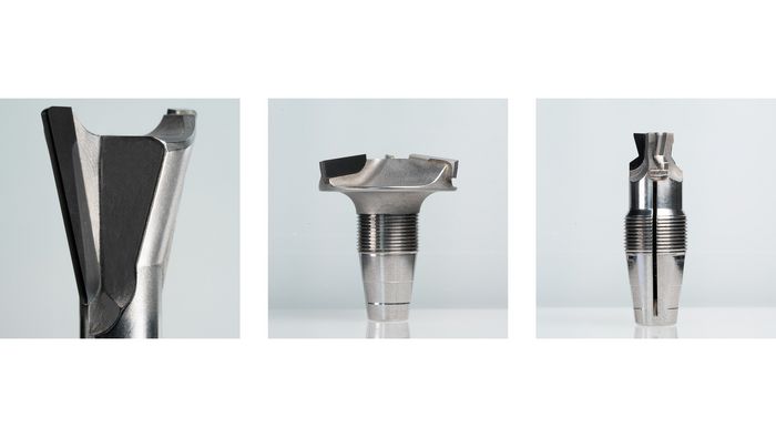 眼鏡産業で使用されるろう付けプロファイル工具(直径d = 6~30 mm)。